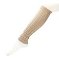 thumbnail image 4 of Women Winter Warm Leg Warmers Knitted Crochet Long Socks High Knee Socks Thermal Fashionable in Beige, 4 of 5