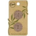 thumbnail image 2 of Dritz Recycled Cotton Round Button, 23mm, Medium Brown, 3 Pack (6 Count), 2 of 7