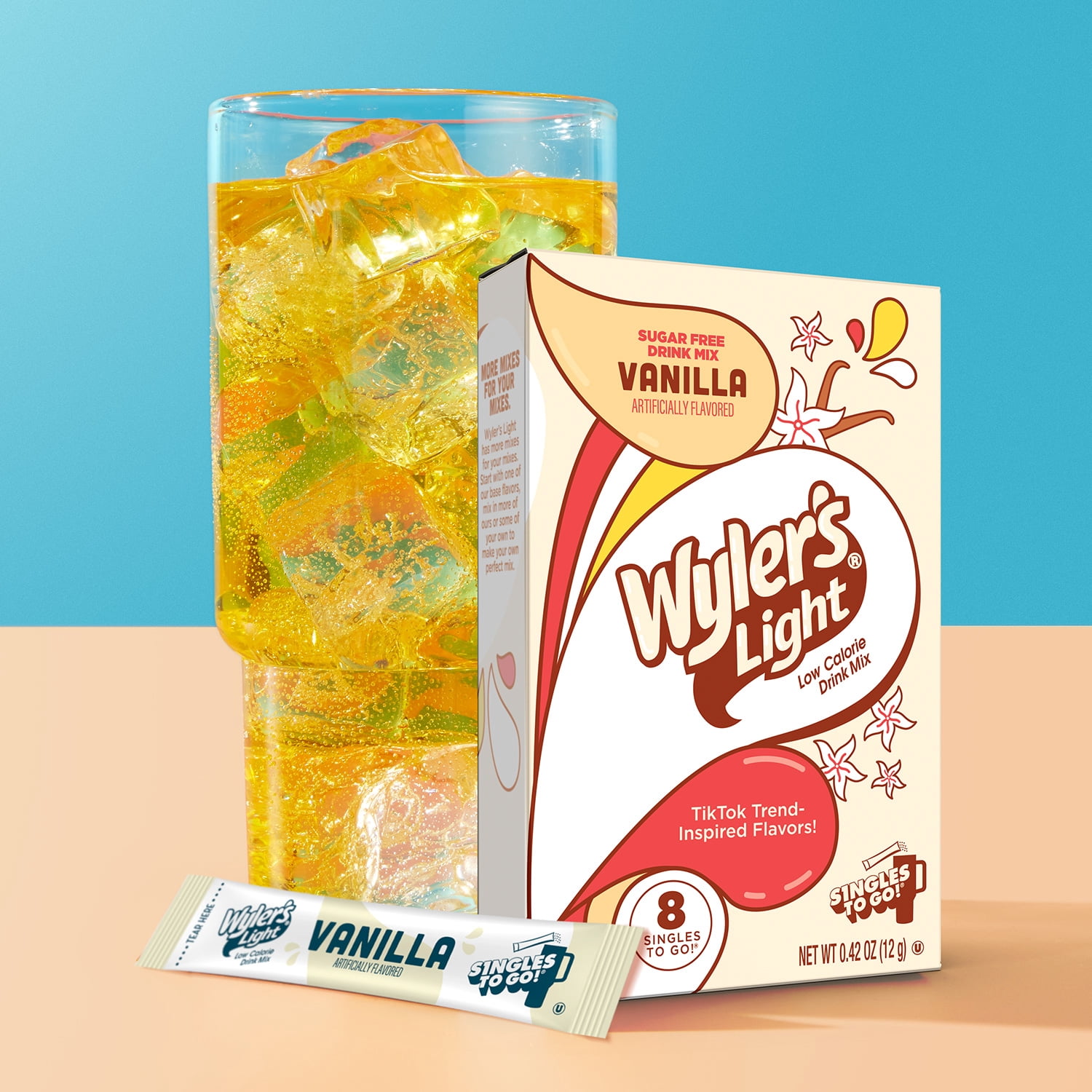 Wyler's Light Watertok Vanilla, Singles to Go Powdered Drink Mix, 8 Count Packets