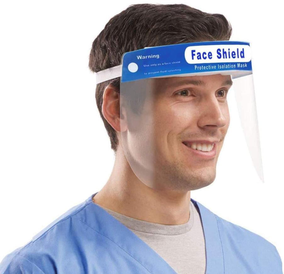 1PC clamp Anti-Fog Full Face Shields Dental Plastic Detachable 10Pcs shields 