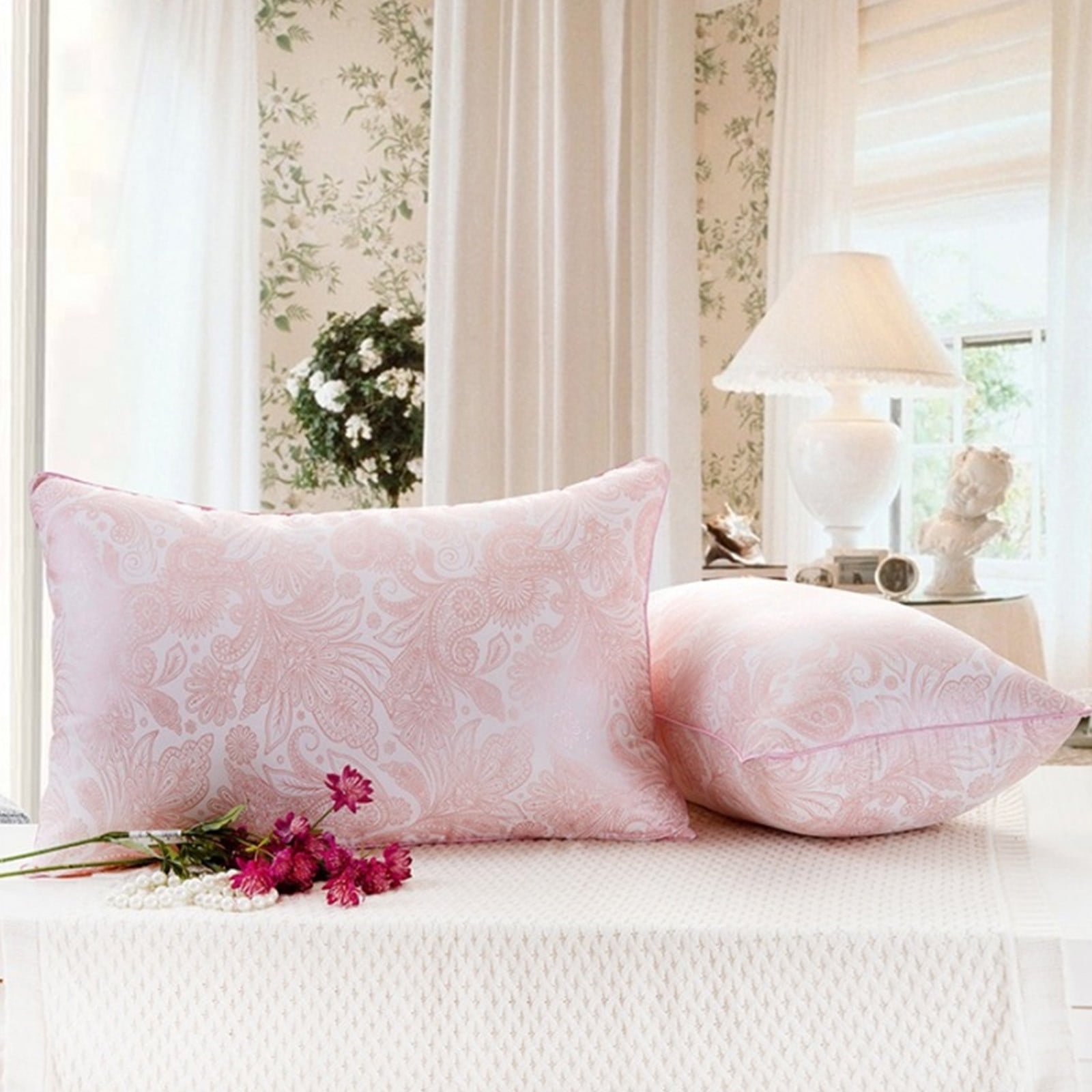 Full Body Pillow for Adults, Big Long Bed Pillow for Sleeping, Premium Firm Body Support Pillows for Side Sleepers（Pink）