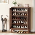 thumbnail image 3 of Tribesigns 6-Tier Shoe Cabinet with Doors, Wooden Shoe Storage Organizer with Adjustable Shelves for Entryway, Bedroom, Closet, Living Room (Holds 20 Pairs, Fits US Sizes 4-14), 3 of 11