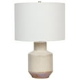 thumbnail image 2 of Benjara Ceramic Geometric Bellied Shape Table Lamp, Offwhite, 2 of 5