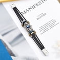 thumbnail image 4 of Naierhg Faux Leather Bracelet Bohemian Multilayer Beads Vintage Geometric Decorative Gift Men Women Turkish Evil Eye Charm Bracelet Jewelry for Daily Life, 4 of 7