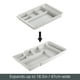 thumbnail image 4 of Organizador de cajones mDesign Lumiere de plástico expandible, gris claro, 4 of 8