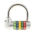 thumbnail image 3 of 5-Digit Zinc Alloy Combination Lock Travel Luggage Suitcase Travel Combination Padlock Padlock Silver, 3 of 8