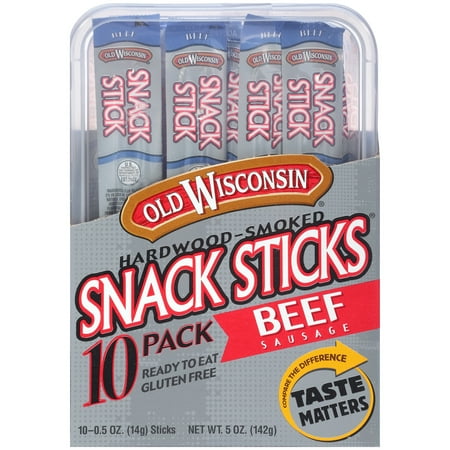 Old Wisconsin® Hardwood-Smoked Beef Sausage Snack Sticks 10-0.5 oz. Packs