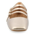 thumbnail image 6 of Journee Womens Darlin Multi Strap Square Toe Dress Flats, Widths Available, 6 of 9
