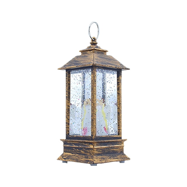 Fiudx Candelabro Navideño con Forma de Farol, Luz Led con Cúpula Brillante y Efecto de Remolino, Luz Nocturna Decorativa, Decoración Acogedora para El Hogar, Ideal para Regalar En Navidad, Tamaño 5,5