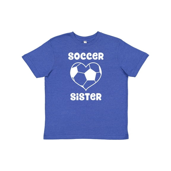 Inktastic Heart Soccer Sister Youth T-Shirt