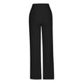 thumbnail image 6 of Kvture Women's Flare Leggings with Pockets Crossover High Waisted Bootcut Yoga Pants Fall Winter Plush Warm Tummy Control Bell Bottom Leggings Black XL, 6 of 9