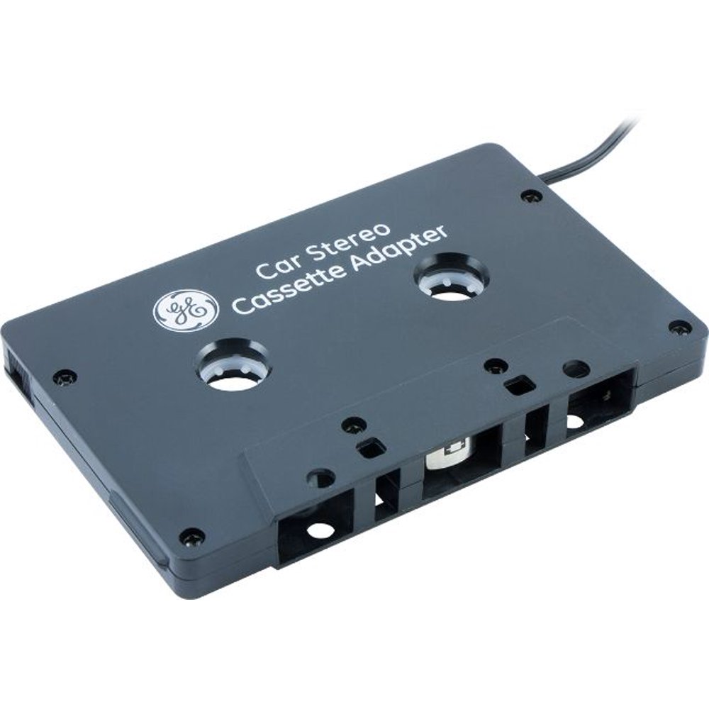 GE Car Stereo Cassette Adapter, 3.5mm Auxillary, Black, 34496 Walmart