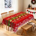 thumbnail image 5 of Nanqianyi Christmas Bell Snowflake Tablecloth,Waterproof Stain Resistant Holiday Dining Table Cover,60x120 Inch, 5 of 7