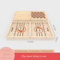 thumbnail image 4 of Wooden Shooting Game Blue Interactive Pogo-Ball for Two Players Family Fun Tabletop Games Sized 25x22cm, 4 of 5