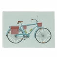 thumbnail image 1 of Bicycle Cutting Board, Classic Touring Bike with Derailleur and Saddlebags Healthy Active Lifestyle Travel, Decorative Tempered Glass Cutting and Serving Board, Small Size, Multicolor, by Ambesonne, 1 of 1
