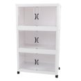 thumbnail image 1 of Foldable Storage Cabinet, Stable Plastic Storage Containers with Wheels, Storage Bins Organization, Multipurpose Toy Clothes Organizer for Craft, Home, Pantry, Office, Dorm, 1 of 7