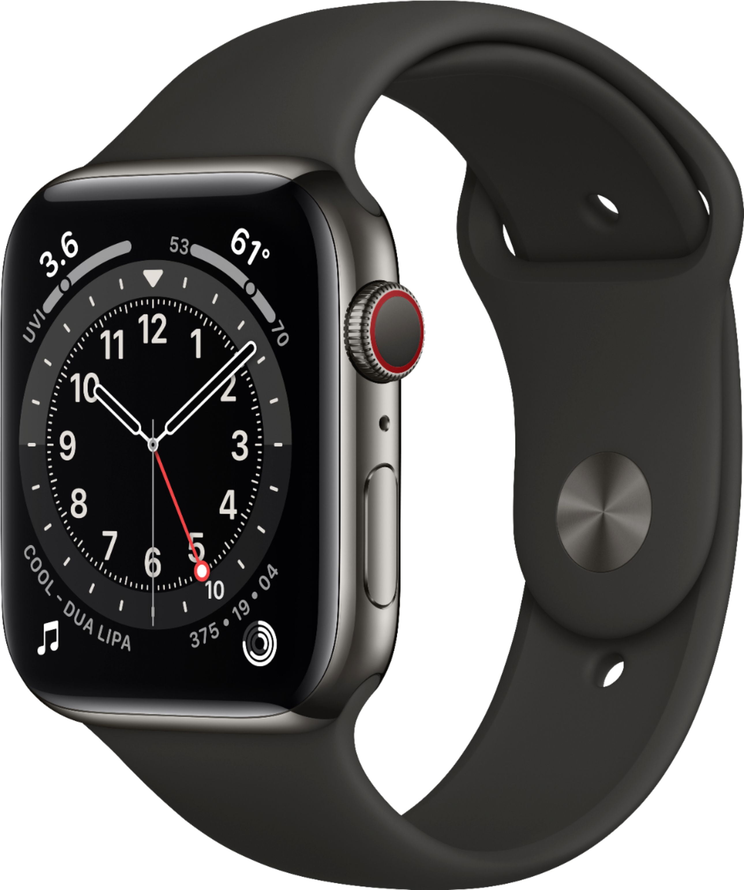 Refurbished Apple Watch Gen 6 Series 6 Cell 44mm Graphite Stainless Apple Series 6 Stainless Steel