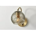 thumbnail image 3 of Adesso Camden 1-Light Antique Brass Wall Sconce with Smoked Swirled Glass Globe, 3 of 4