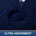 thumbnail image 4 of Smiry Chenille U-Shaped Toilet Bathroom Rugs, Soft Absorbent Non-Slip Contoured Carpet, Machine Washable Bathroom Mats, 20"X24", Navy Blue, 4 of 7