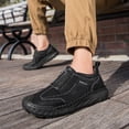 thumbnail image 5 of Mens Non-slip Loafers Outdoor Casual Lightweight Retro Driving Shoes Minimalist Business Office Moccasins Black 8.5 US, 5 of 7