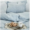 thumbnail image 4 of Pavish Export Linen Duvet Cover Sky Blue Washed Linen Bedding Light Blue Quilt Donna Cover With 2 Pillow Cover Sham Button Queen, 4 of 5