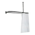 thumbnail image 3 of Utopia Alley Rustproof Aluminum Shower Rod Matte Black D-Shape Shower Rod with Ceiling Support, Shower Curtain Rod for Bathroom Shower, Freestanding Tubs and Showers (60'' x 25''), 3 of 10
