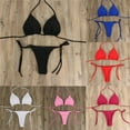 thumbnail image 2 of CENL Women Thong Bikini Set Side Tie Sexy Swimsuit Bandage Style Brazilian Swimwear, 2 of 9