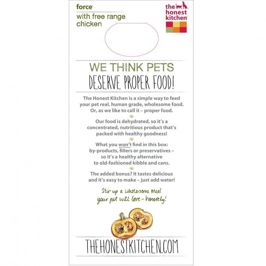 The Honest Kitchen Force Grain Free Chicken Dog Food 10 Lb