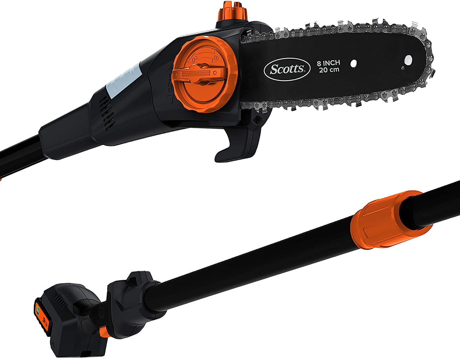 Scotts Outdoor Power Tools LPS40820S 20-Volt 8-Inch Cordless Pole Saw, Black