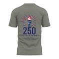 thumbnail image 4 of Men's Loose Fit Flag Print T-Shirt, ONE NATION UNDER GOD Graphic Short Sleeve Top for Casual Daily Wear, Summer Patriotic Tee Gray L, 4 of 4
