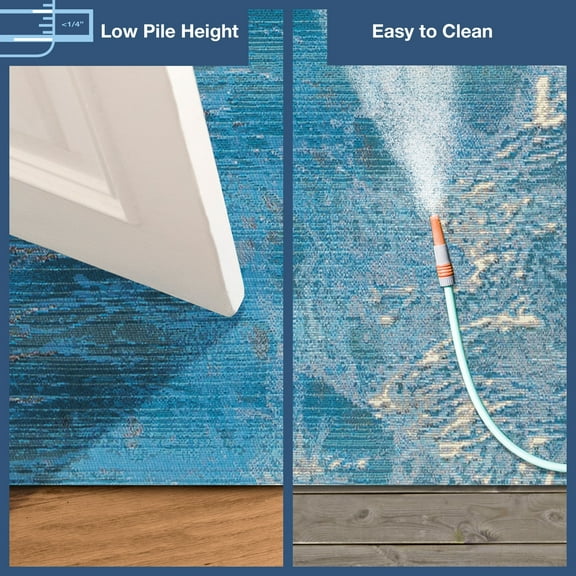 Liora Manne Marina Surf Indoor Outdoor Area Rug Ocean