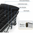 thumbnail image 6 of HABUTWAY Camping Cot with Mattress, 32" Extra Wide Camping Cots for Adults, Sleeping Cot for Adults Holds Up to 600LBS, Cots for Sleeping, Camp, Rv, Beach, Patio, Office Naps(Black), 6 of 7