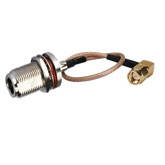 15cm RF Coaxial Connector N Female Bulkhead O-ring to SMA Male Right Angle Adapter for RG316 Cable