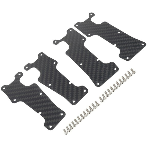 1 Set Carbon Fiber Front Rear Suspension Arm Protection Plate Cover For Traxxas 1/8 4WD Sledge Monster RC Truck