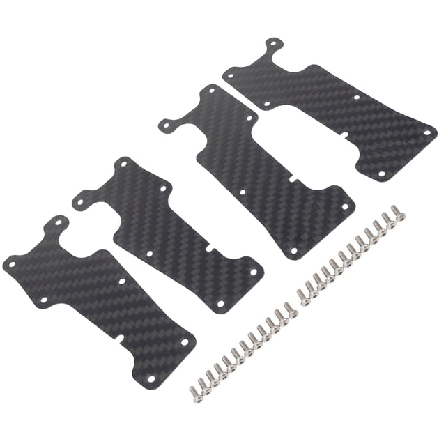 1 Set Carbon Fiber Front Rear Suspension Arm Protection Plate Cover For Traxxas 1/8 4WD Sledge Monster RC Truck