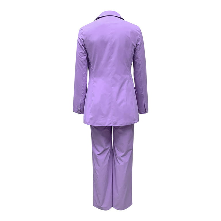 Women 2 Piece Outfits Long Sleeve Crop Top Pants Set Casual Jumpsuit ZG9