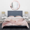 thumbnail image 3 of Designart "Delicate Marble Pink Abstract III" Abstract Bedding Covert Set - Abstract Marble Pink Abstract Bed Set With 1 Sham, 3 of 6
