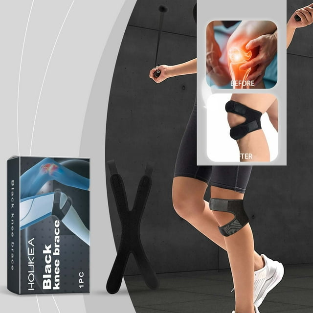 Knee Brace Support Strap | Joint Pain Relief | Stability & Compression | Soft Breathable Material | Reduces Friction | Adjustable Fit | Enhances Mobility | 1 Pack | Knee Support for Running