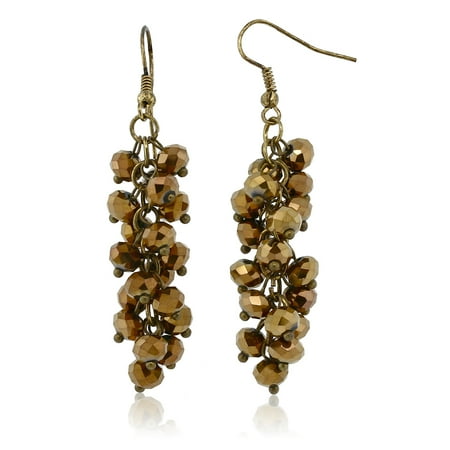 Copper Crystal Earrings - 2