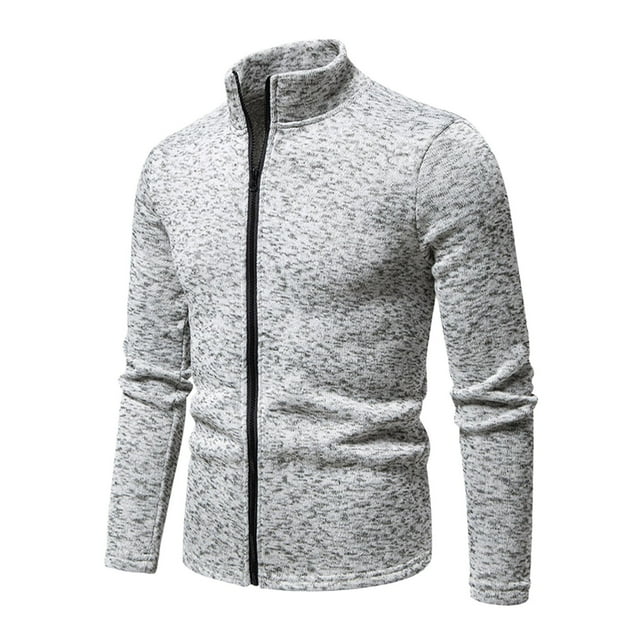 Manteau Chandail pour Hommes Design à Fermeture Éclair Veste Décontractée Chaude d'Hiver Chandail Élégant Mode Automne