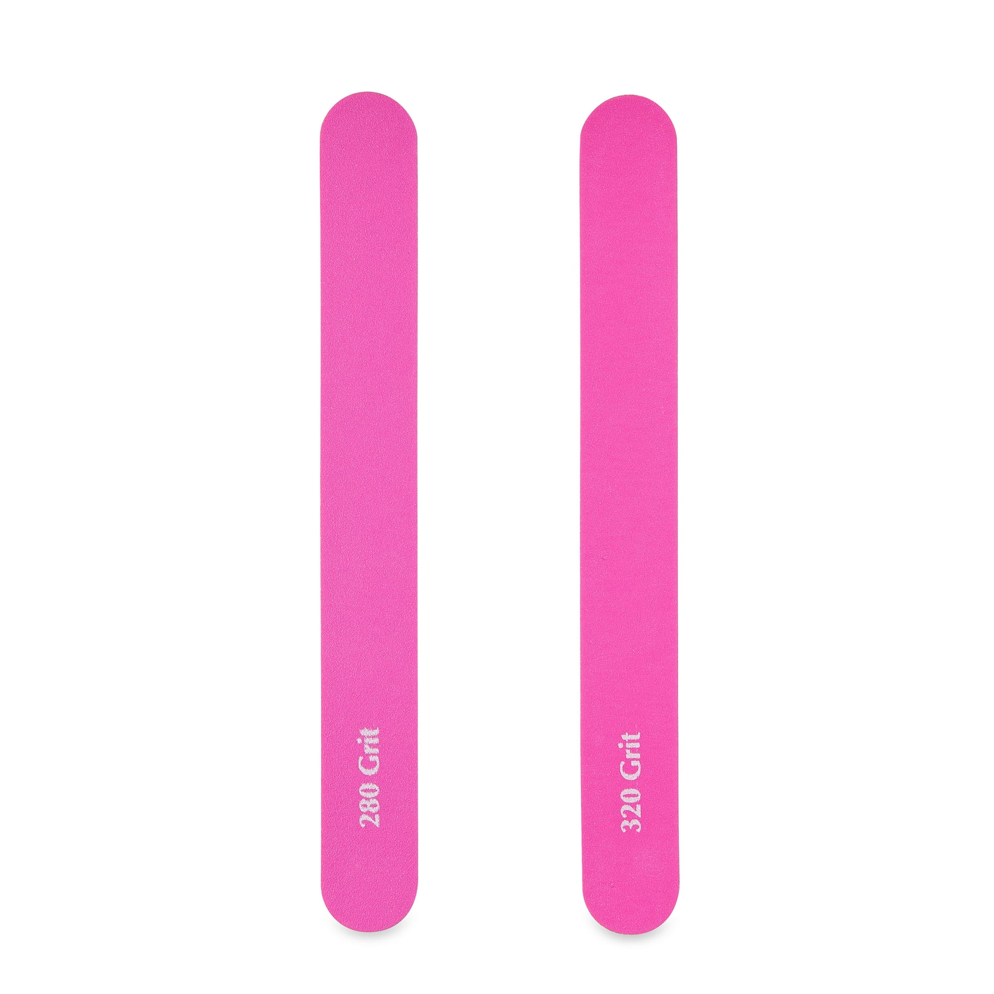 Equate Pink Salon-Style Nail Files 280/320-Grit, 2 Pack