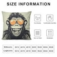 thumbnail image 5 of COMIO  Throw Pillow Covers Funny Monkey Wear Sunglasses Cushion Covers Gorilla Art Chimp Cool Hip-Hop Cartoon Black Home Decorative Throw Pillowcases for Patio Sofa Couch, 5 of 5
