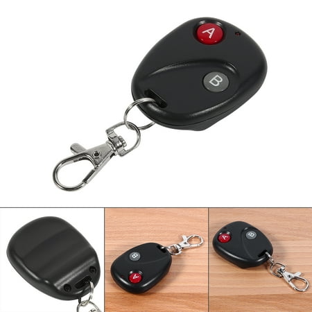 

Tebru Compact and lightweight car Remote Control Key Garage Gate Door Transmitter Wireless 433MHz Plastic Black 2 Keys