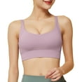 thumbnail image 3 of IWRICH Sports Bra for Women High Support Strappy Sports Bra Moulded Cup High Impact Workout Tops Purple S, 3 of 6
