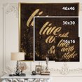 thumbnail image 2 of Gold Glam Live with Style Quotes - Fashion Framed Canvas, 2 of 3