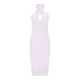 thumbnail image 6 of IROINNID Bodycon Dress For Women Halter Sleeveless Summer Slimming Backless Halter Neck Dresses V-Neck Solid Color Dress, 6 of 7