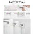 thumbnail image 5 of No Hook Shower Curtain with Snap in Liner, Sage Green Ombre Color Gradient Hotel Shower Curtains for Bathroom, Washable Shower Curtain Liner Set with Mesh Top Window, 72"x72", 5 of 6