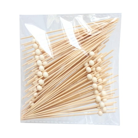 200pcs Disposables Fruit Skewer Bamboos Appetizers Toothpicks Skewer for Parties