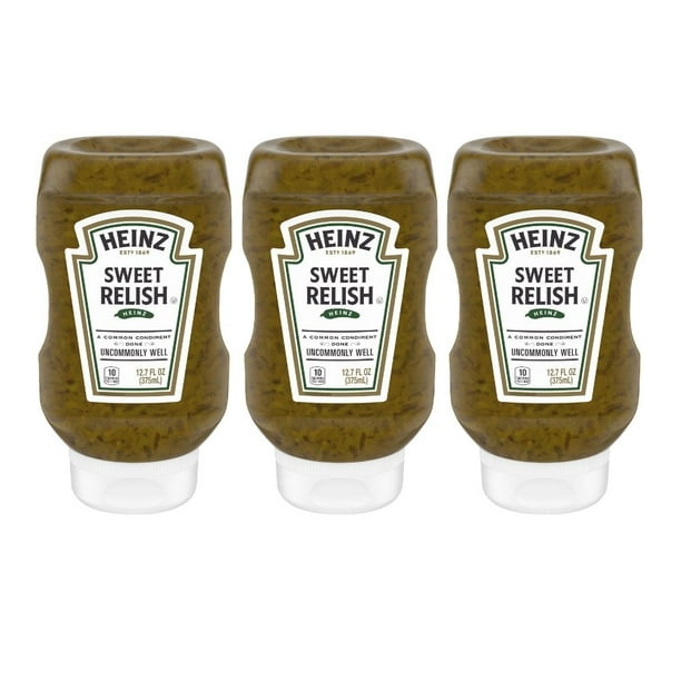 (3 Pack) Heinz Sweet Relish Squeeze Bottle, 12.7 oz