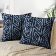 thumbnail image 3 of LALILO Throw Pillow Covers Indigo Ornate Bold Graphic Motif Blue Cushion Cover 18" x 18", 2 Pack, 3 of 6